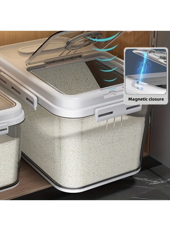 POWER 10L Airtight Rice Storage Container with Lid, Sealed Food Storage Container Set, Reusable, BPA-Free Kitchen Grain Bin for Rice, Flour & Cereal, Moisture-Proof Food Storage Box for Home Pantry - Image 4